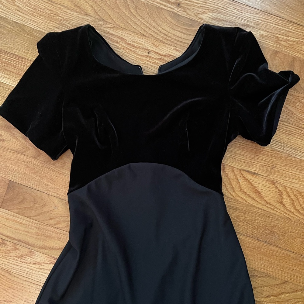 Y2k Black Velvet Dress